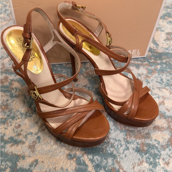Michael Kors Brown Strappy Heels - Picture 4 of 5